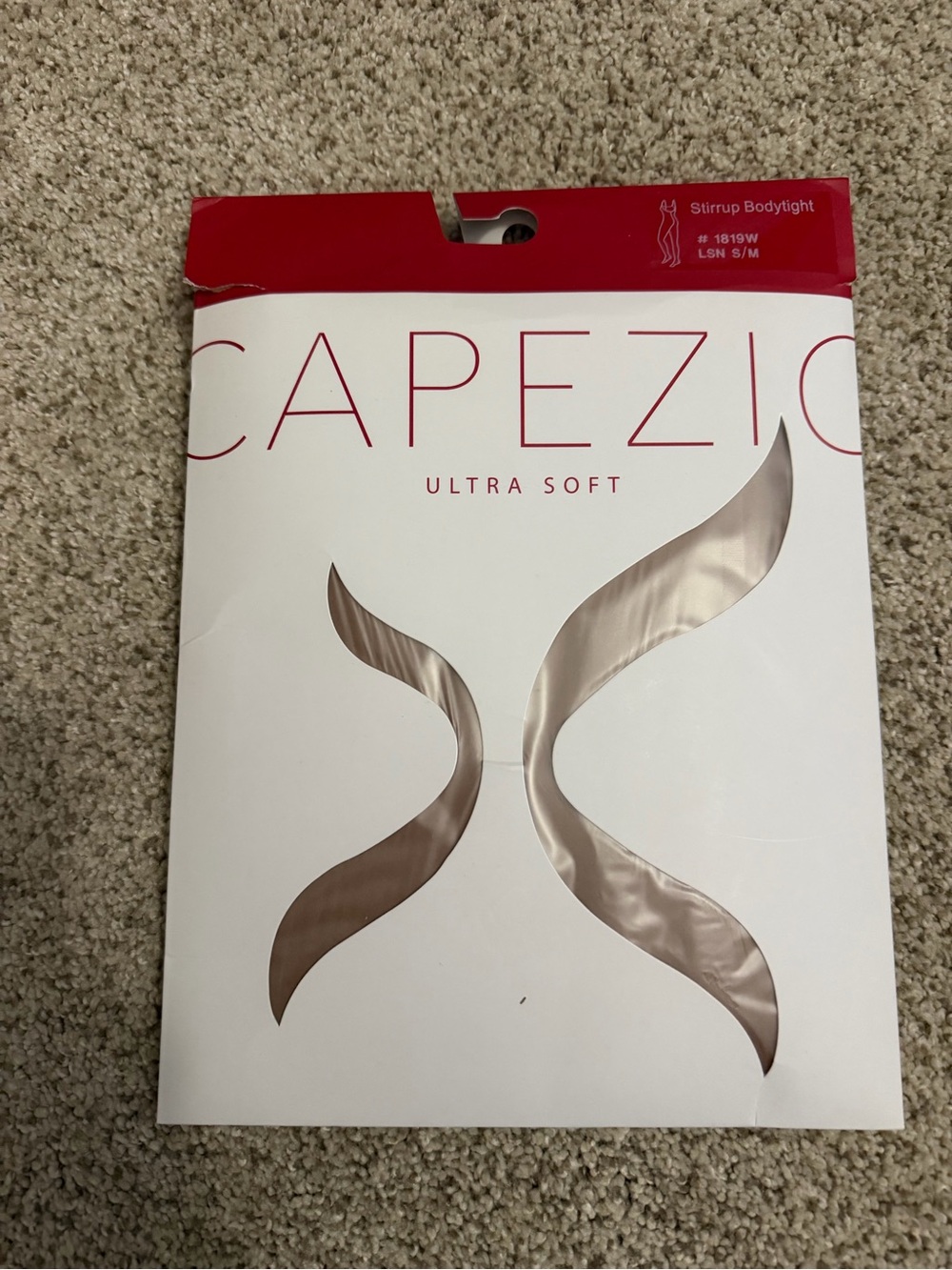 NIB Capezio Ultra Soft Stirrup Bodytights 1819W LSN S/M